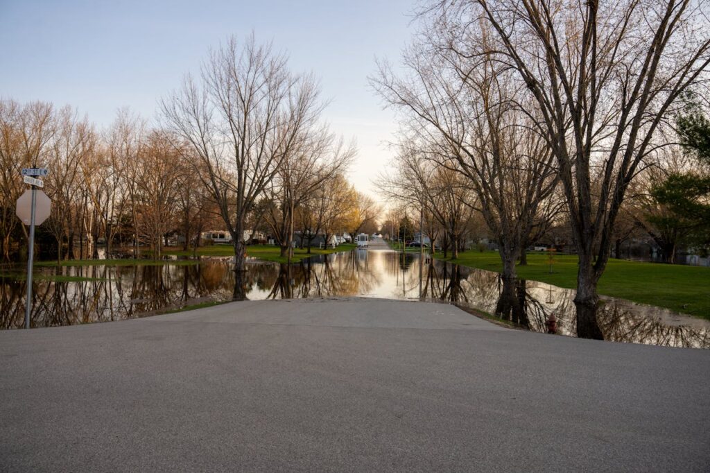 Flooded street
